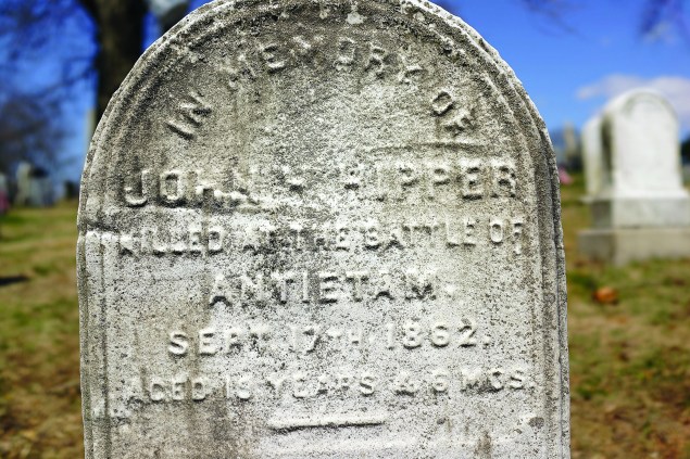 A headstone at the Green-Wood Cemetery. (Photo via Getty Images)