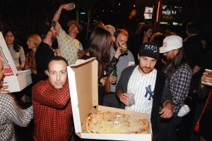 Wait, there was pizza? (photo credit: Patrick McMullan)