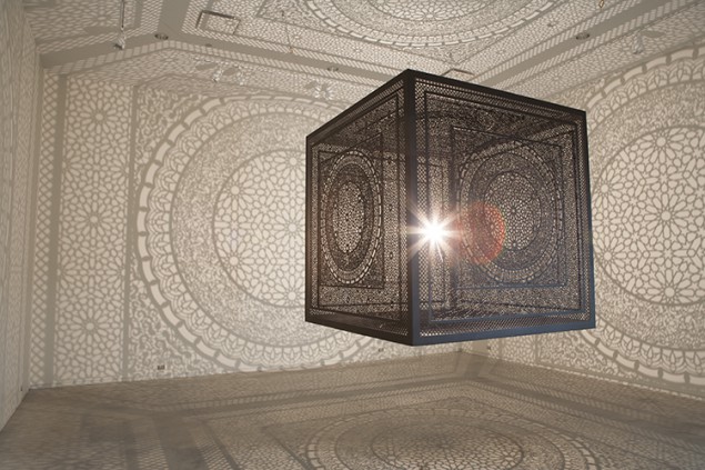 Anila Quayyum Agha’s Intersections is on view at the Grand Rapids Art Museum. (Photo courtesy ArtPrize.org) 