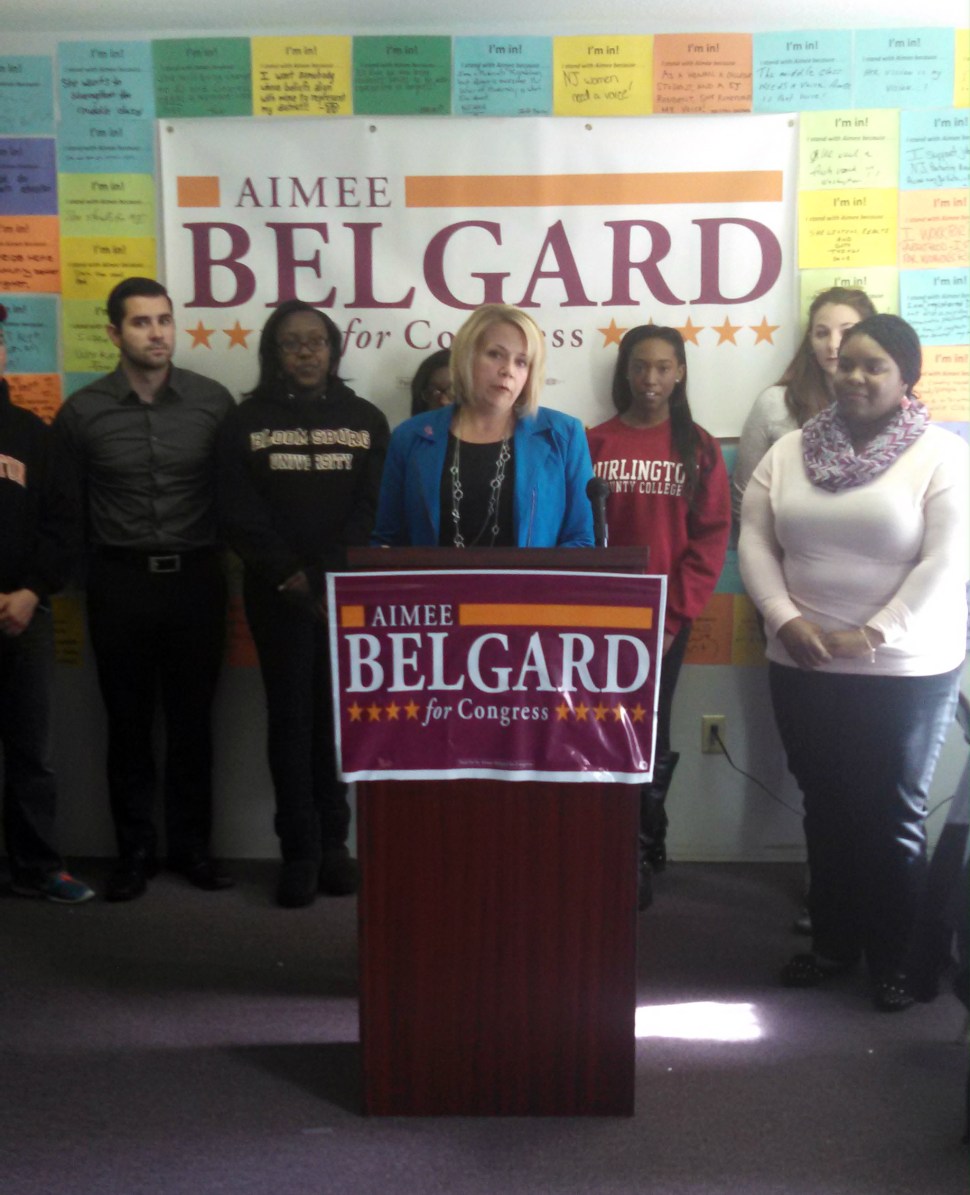 Belgard at a campaign office in Willingboro. 