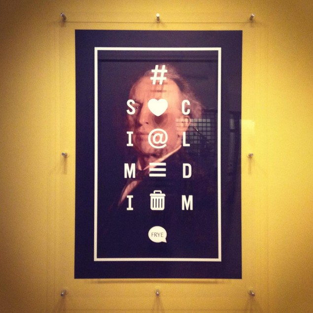The exhibition "#SocialMedium" is currently open to the public at the Frye Art Museum. (Courtesy Frye Art Museum's Twitter) 