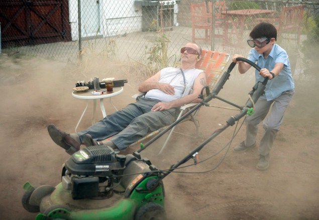 Bill Murray, left, and Jaeden Lieberher star in St. Vincent.