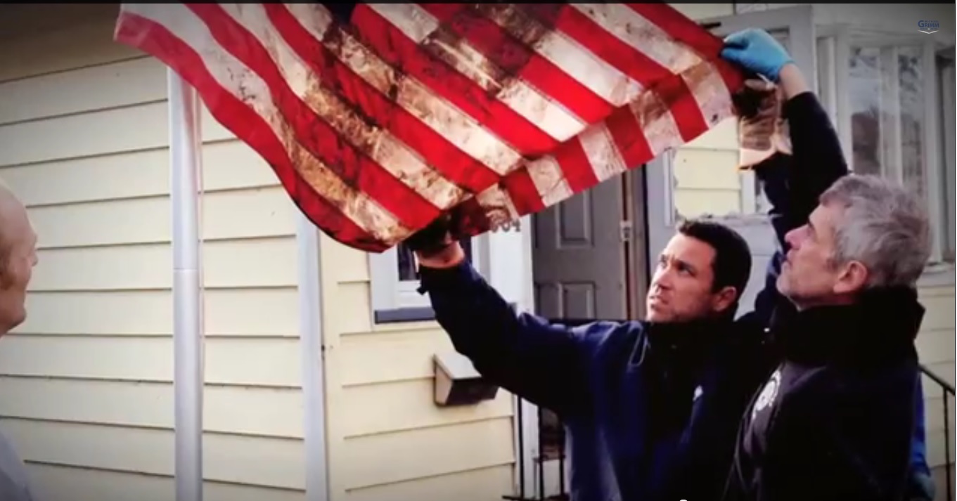 Michael Grimm's new ad highlights his work during Hurricane Sandy (Photo: Will Bredderman).
