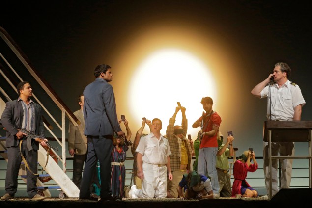 Sean Pannikar as Molqui and Paulo Szot as the Captain in The Death of Klinghoffer, (Courtesy of the Metropolitan Opera)