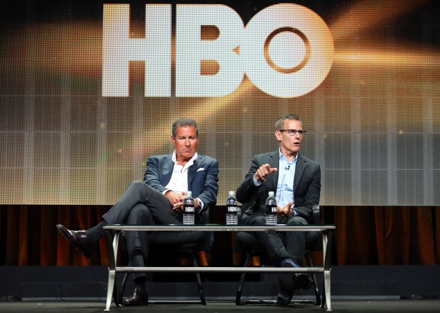 HBO Chairman & CEO Richard Plepler with HBO Programming President Michael Lombardo (Photo by Frederick M. Brown/Getty Images)
