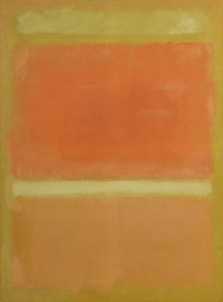 Untitled (Yellow, Orange, Yellow, Light Orange) (1955)  by Mark Rothko. 