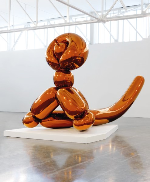 Balloon Monkey (Orange), (2006-2013), Jeff Koons, at Christie's. (Courtesy Christie's, New York)