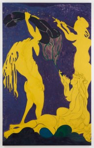 Chris Ofili, "Ovid-Acteon" (2011-12). (Courtesy the artist, David Zwirner, New York/London, and Victoria Miro, London. ©Chris Ofili)