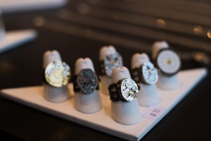 Ms. Galeano has a new line of watch-inspired pieces that she's testing out at Union. (Photo credit: Julius Motal/NY Observer)