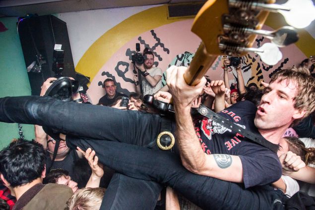 Crowdsurfing at Death by Audio.