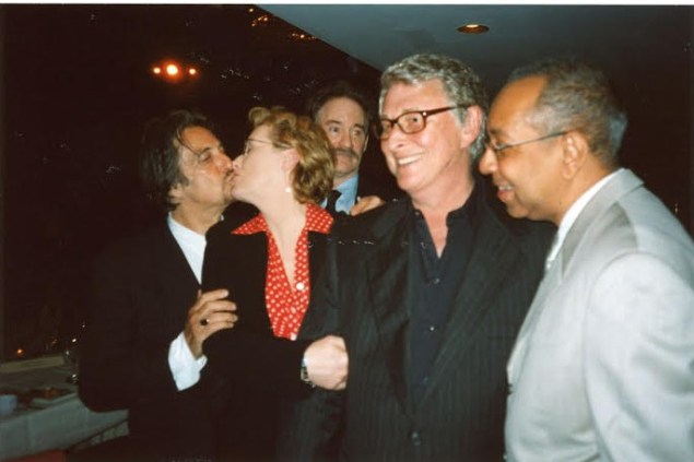 Al Pacino, Meryl Streep, Kevin Bacon, Mike Nichols and George C. Wolfe photographed by Jill Krementz on May 27, 2004 at the annual New Dramatists Luncheon in NYC.