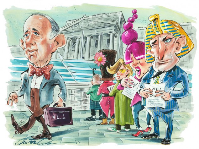 Arnold Lehman is set to retire from his post as director of the Brooklyn Museum in 2015. (Illustration by Russ Tudor) 