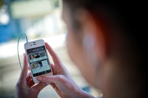 Streaming music services such as Spotify threaten terrestrial radio's audience (Photo: Jonathan Nackstrand / AFP / Getty Images).