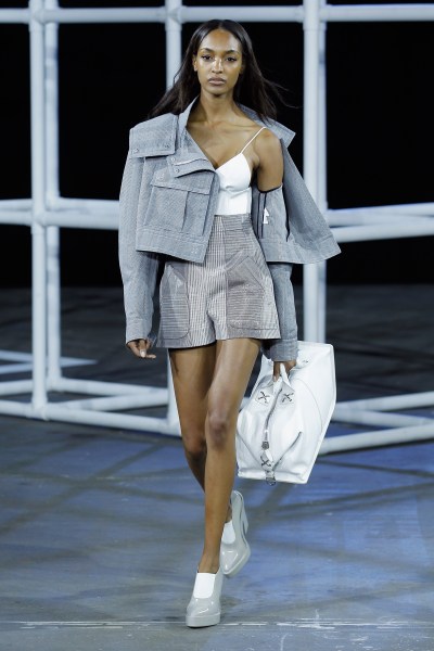 Jourdan Dunn models the brand's spring 2014 collection, which will be on sale. (Photo via Getty)