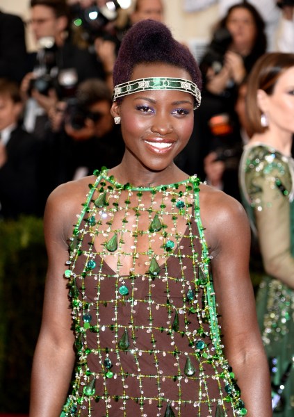 Lupita Nyong'oattends the "Charles James: Beyond Fashion" Costume Institute Gala at the Metropolitan Museum of Art. (Photo via Getty)