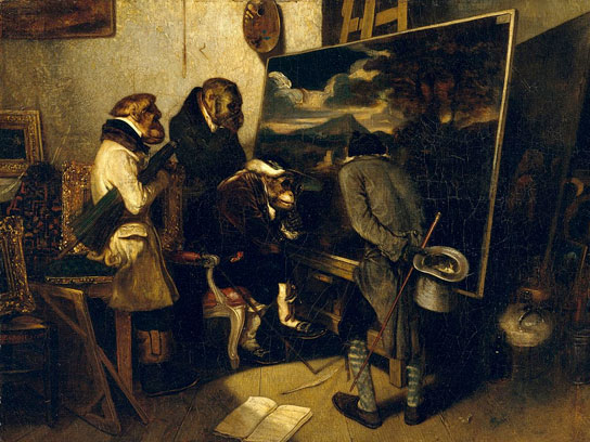Alexandre-Gabriel Decamps' 1837 The Experts, an answer to his art critics.