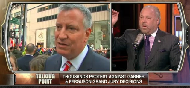 Bo Dietl (right) says he will challenge Mayor Bill de Blasio. (Screengrab: Fox)