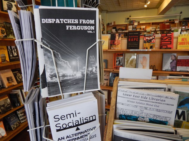 Bluestockings, a radical feminist bookstore in the Lower East Side, thrives on radical ideas which you can't find in many other places (Ncole Puglise/New York Observer).