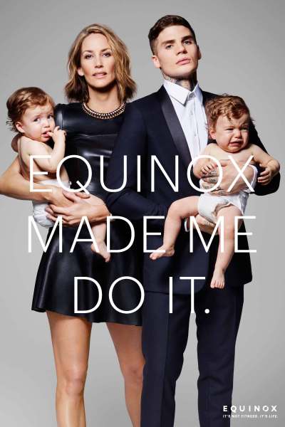 Equinox made this guy with a neck tattoo start a family. (Photo via Equinox)