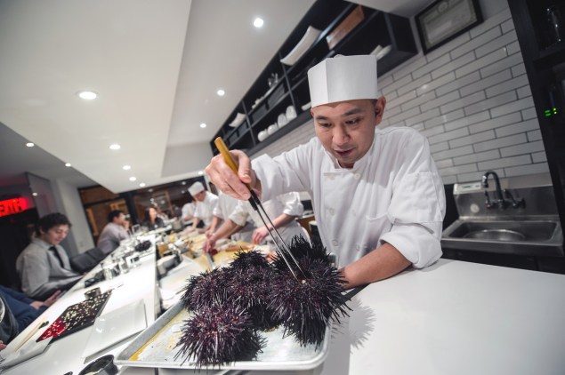 Sushi Nakazawa. (Photo by Daniel Krieger for the New York Times)