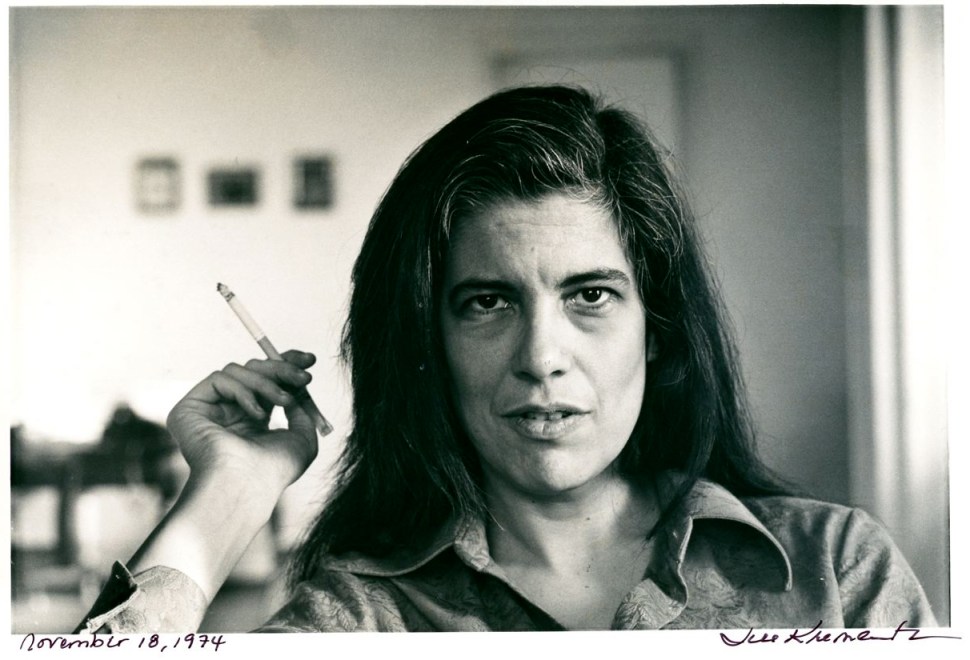 Susan Sontag shot in her New York City apartment by Jill Krementz, November, 18, 1974.