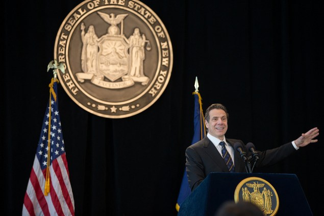 Gov. Andrew Cuomo at his inaugural address at 1 World Trade Center. (Photo: NYS Governor's Office)