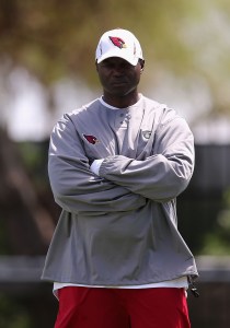 The job eventually went to Arizona Cardinals Defensive Coordinator Todd Bowles, but not before rival writers publicly battled. (Photo by Christian Petersen/Getty Images)