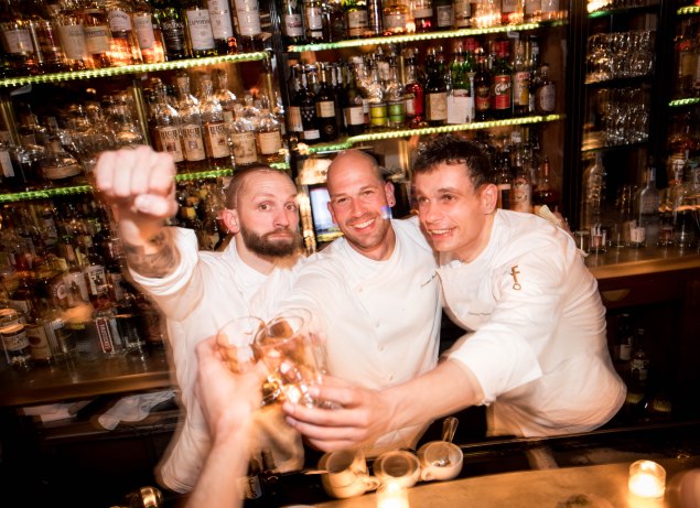 Steve Schneider, Milos Zica, Mitar Prentic. (Observer photo)
