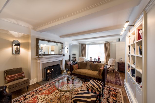 The Carnegie Hill living room Ms. Shanahan and family happily returned to. (Adam Jones/New York Observer)