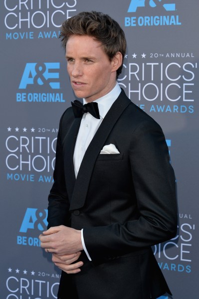 Mr. Redmayne, all buttoned up. (Photo via Getty)