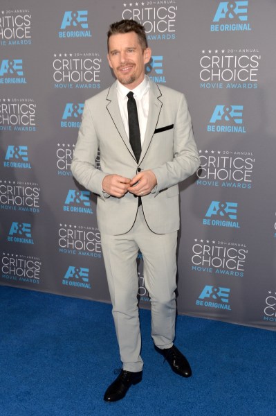 Ethan Hawke last week at the Critics' Choice Awards. (Photo via Getty)