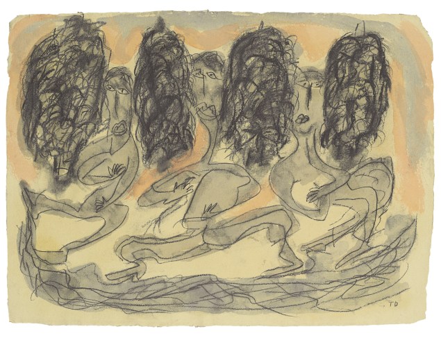Alabama artist Thornton Dial's "Dancing in the Street" (1996) is estimated to sell for $3,000 to $5,000 at auction later this week.