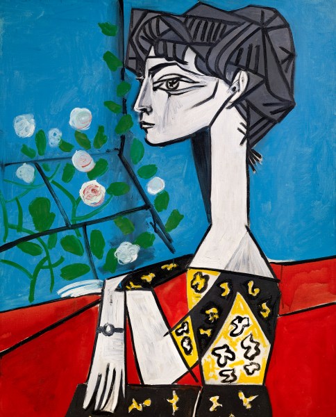 Pablo Picasso (Spanish, 1881-1973) Jacqueline aux Fleurs (Jacqueline with Flowers). (©2014 Estate of Picasso / Artists Rights Society (ARS), New York, courtesy Pace Gallery)