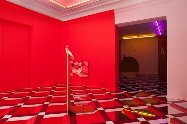 Alex Da Corte, Delirium, 2014, installation view, David Risley Gallery, Copenhagen. (Image courtesy David Risley Gallery.)