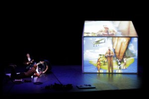 Spain's Agrupacion Senor Serrano present Brickman Brando Bubble Boom, running January 13-18 at La MaMa's Ellen Stewart Theatre as part of the Under the Radar Festival. (Photo: Alfred Mauve.)