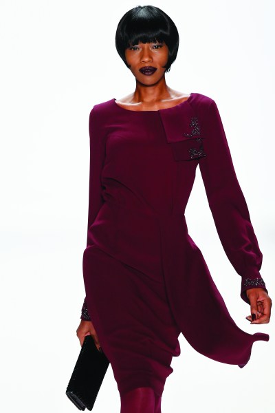 A model clad in marsala. Photo: Peter Michael Dills/Getty Images for IMG)