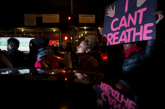 Protesters taking to city streets after the Eric Garner grand jury decision. (Photo: Daniel Cole)