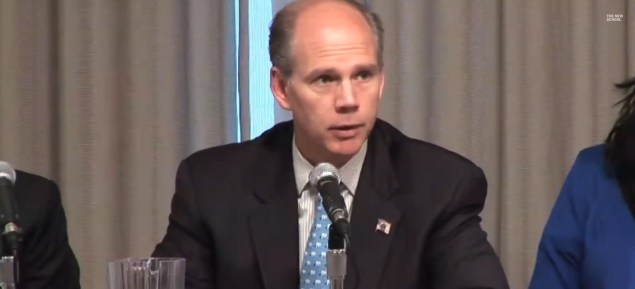 Staten Island District Attorney Daniel Donovan at a 2011 forum sponsored by the New School (Screengrab: The New School).
