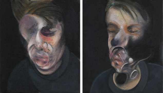 Francis Bacon, Two Studies for Self-Portrait, (1977) will be the top lot at Sotheby's Contemporary Art Evening sale in London on February 10. The painting is estimated between £13 million and £18 million. (Courtesy Sotheby's)