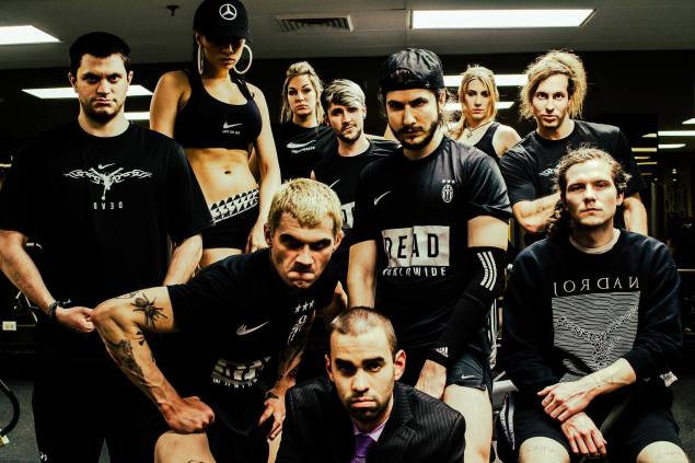 Mr. Love and a group of fellow "health goths" gather together for a group photo. (Photo by Joseph Brunk)