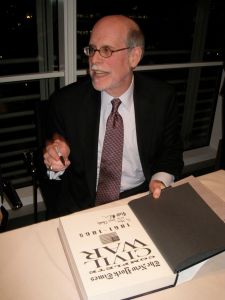 Harold Holzer photographed by Jill Krementz on November 8, 2010 at a book party hosted by the New York Times.