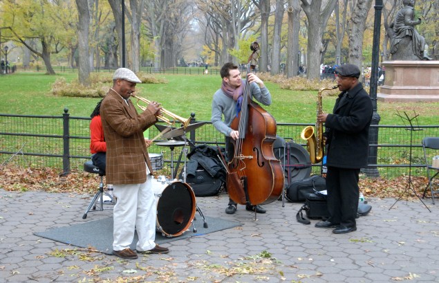 The J.D. Allen Quartet performed in Central Park for the inaugural Jazz & Colors in Nov. 2012. (Photo by Matthew Kassel)