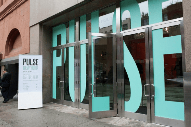 The entrance to Pulse New York at the Metropolitan Pavilion. (Courtesy Pulse Contemporary Art Fair)