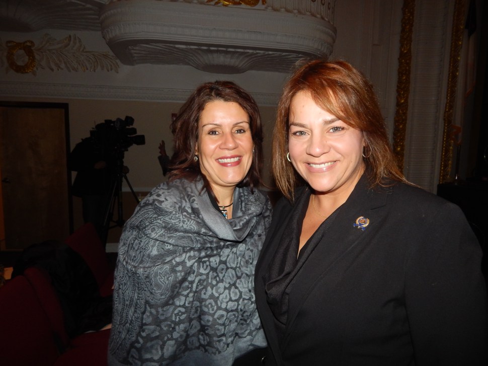 Perth Amboy Mayor Wilda Diaz, left, and Assemblyman Angelica Jimenez (D-32), West New York.