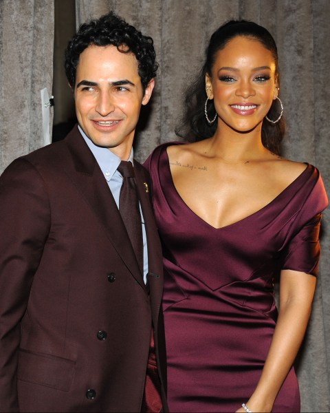 Zac Posen and Rhianna attend FW15 Show (Photo: Patrick McMullan)