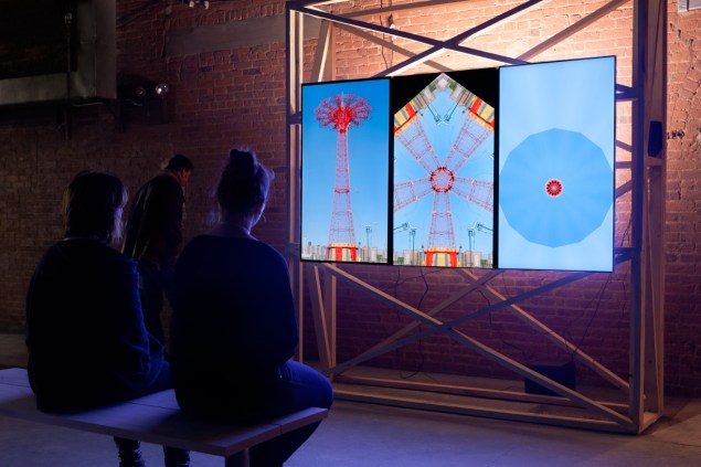 Visitors to last year's Moving Image New York in Chelsea's Waterfront Tunnel (Photo: Etienne Frossard/Moving Image).