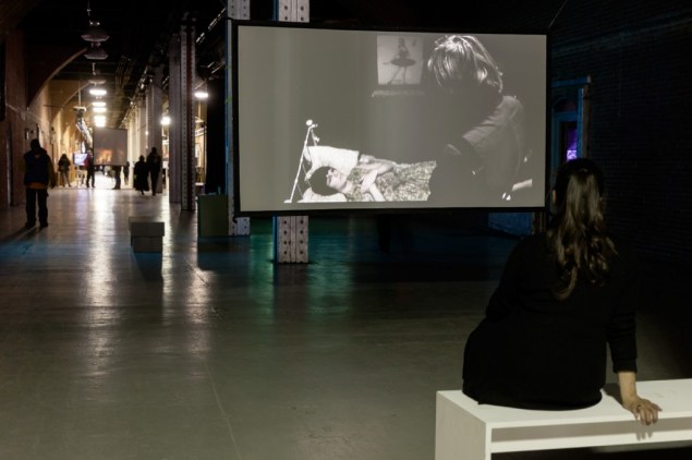 A work on view at last year's Moving Image New York in Chelsea's Waterfront Tunnel (Photo: Etienne Frossard/Moving Image).