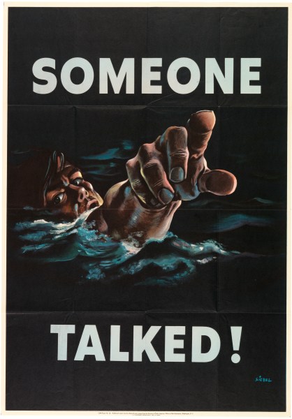 "Someone Talked" (1942), designed by Frederick Siebel. (Photo: Matt Flynn courtesy Cooper Hewitt, Smithsonian Design Museum)