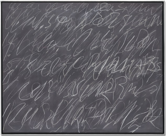 Cy Twombly, Untitled (New York City) (1970) sold for $30 million at Christie's London on Wednesday evening. (Photo via Christie's) 