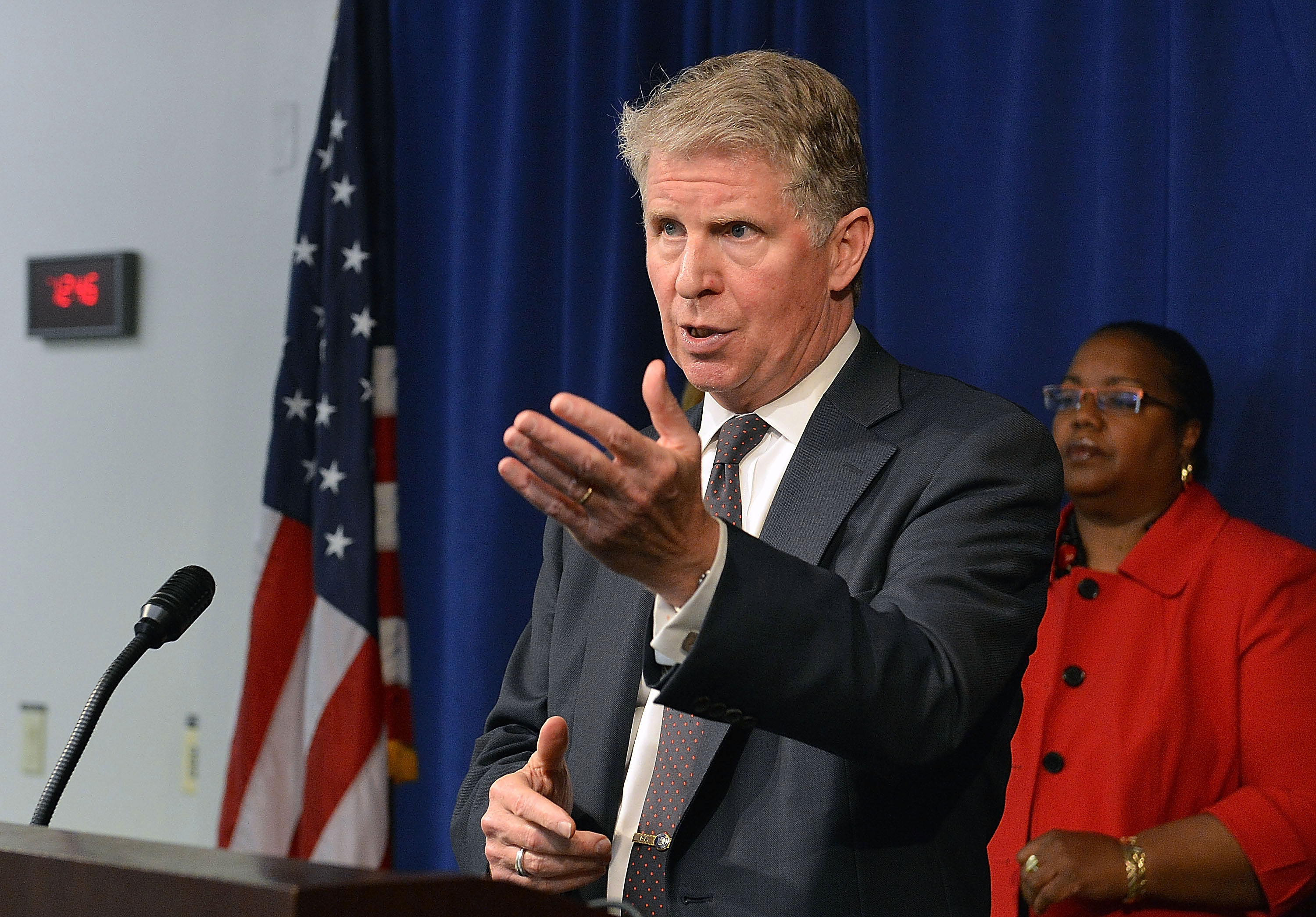 Manhattan District Attorney Cyrus Vance at a press conference last year. (Photo by Slaven Vlasic/Getty Images)